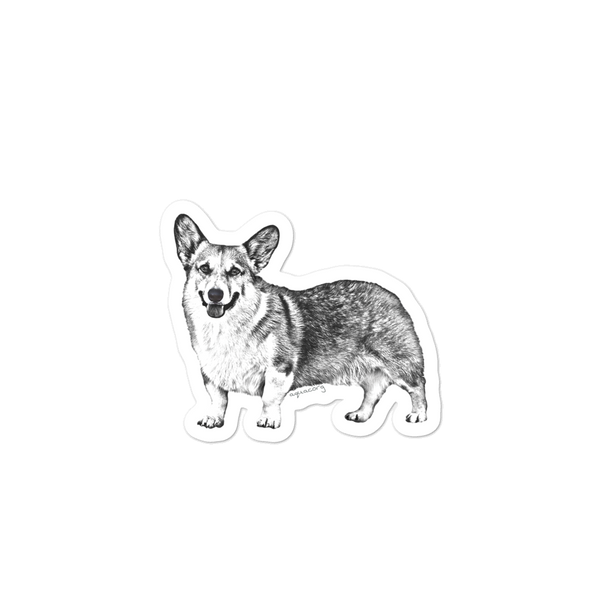 : aquacorg : Corgi Bubble-free stickers