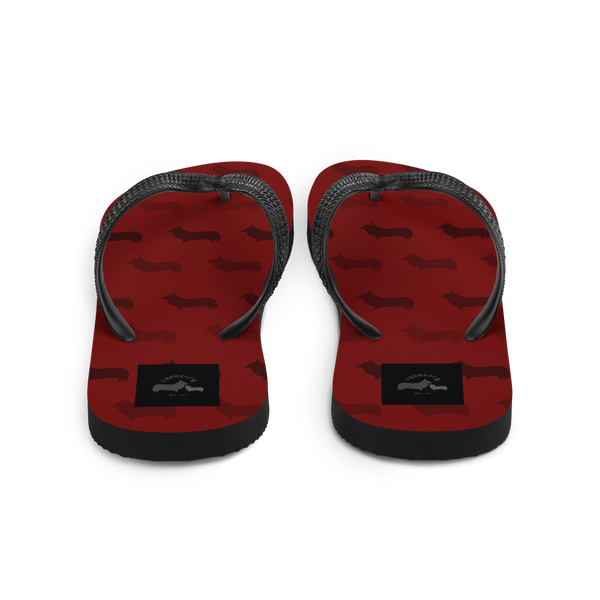 Corgi Pattern Flip-Flops