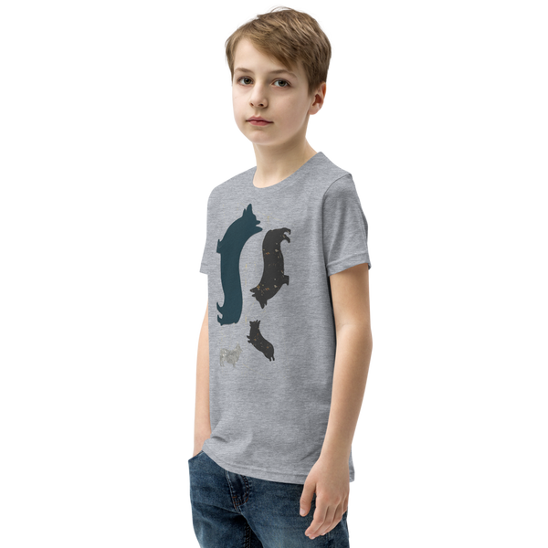 Youth: Modern Corgi Silhouette Short Sleeve T-Shirt