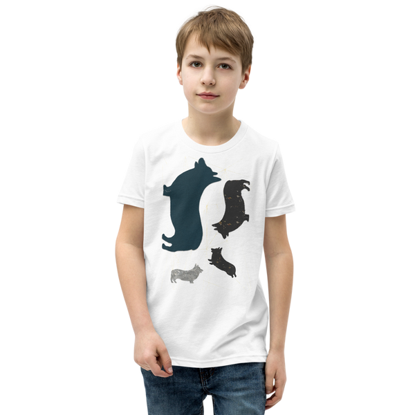 Youth: Modern Corgi Silhouette Short Sleeve T-Shirt
