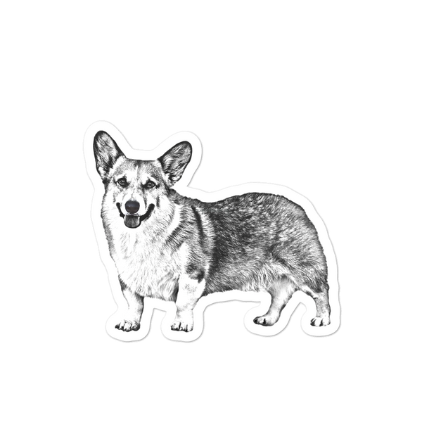 : aquacorg : Corgi Bubble-free stickers