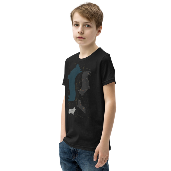 Youth: Modern Corgi Silhouette Short Sleeve T-Shirt
