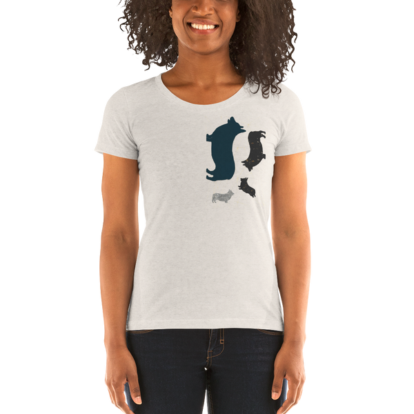 Womens: Modern Corgi Silhouette T-shirt