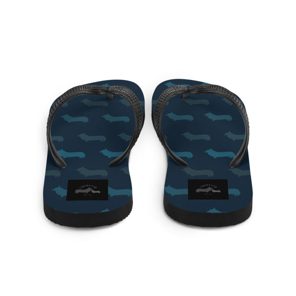 Corgi Pattern Flip-Flops
