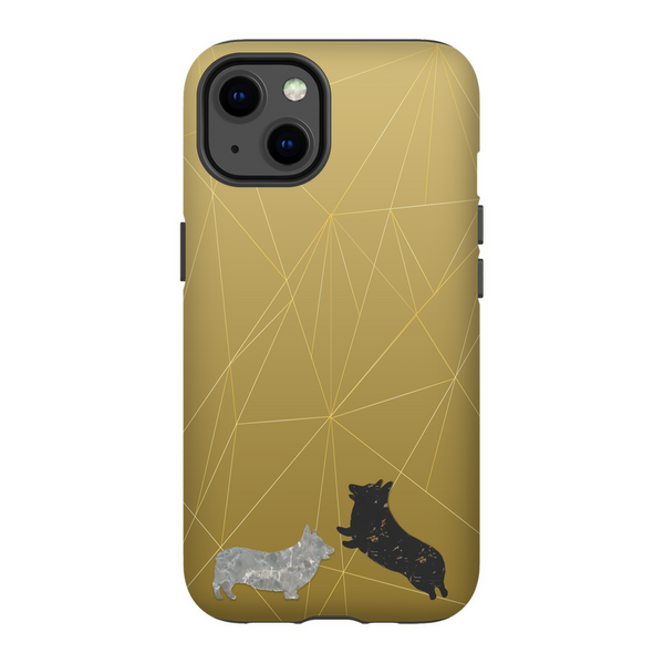 Corgi Silhouettes Gold - Phone Cases