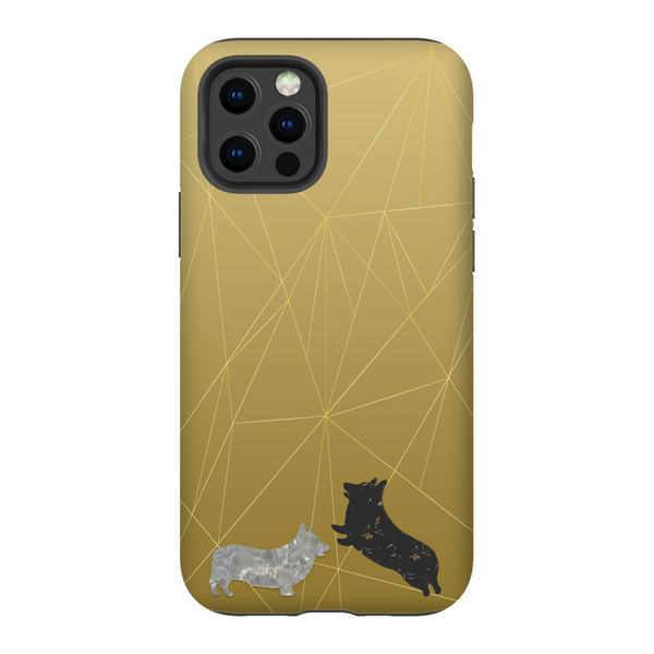 Corgi Silhouettes Gold - Phone Cases