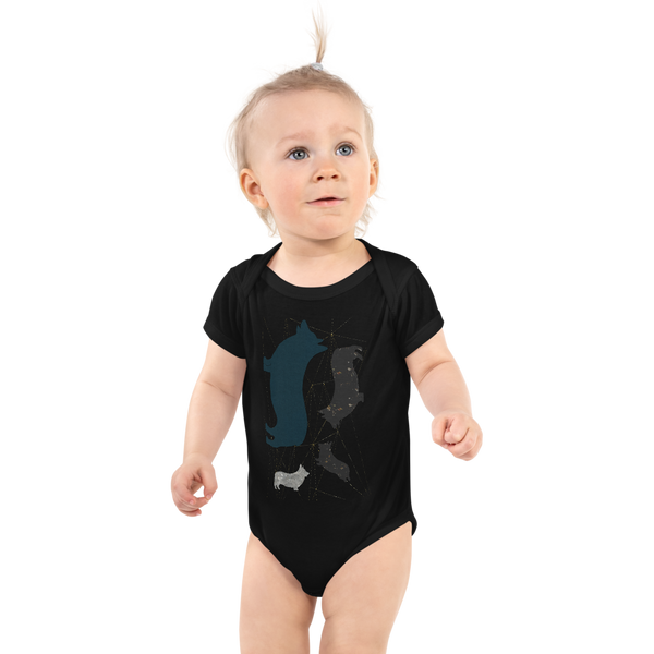 Babies: Modern Corgi Silhouette Bodysuit