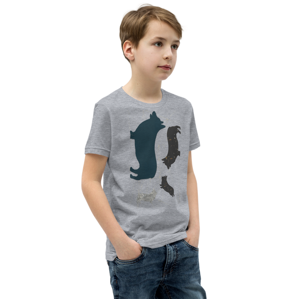 Youth: Modern Corgi Silhouette Short Sleeve T-Shirt