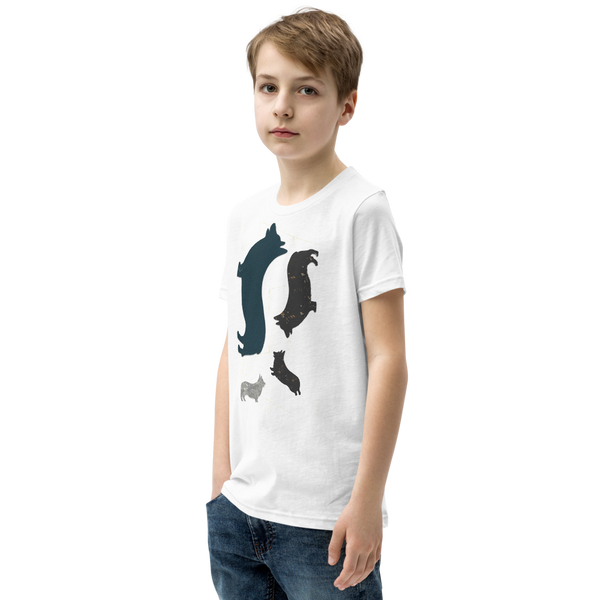 Youth: Modern Corgi Silhouette Short Sleeve T-Shirt